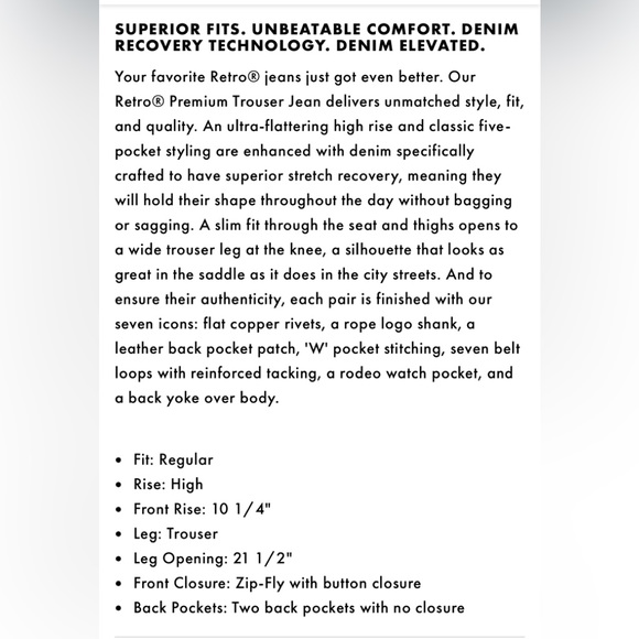 Wrangler Retro Premium Trouser Jeans - Picture 5 of 6